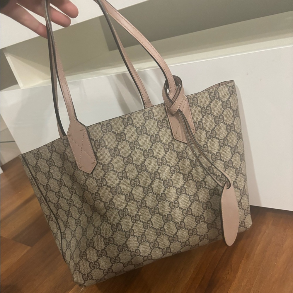 PINK GG SUPREME REVERSIBLE TOTE SMALL